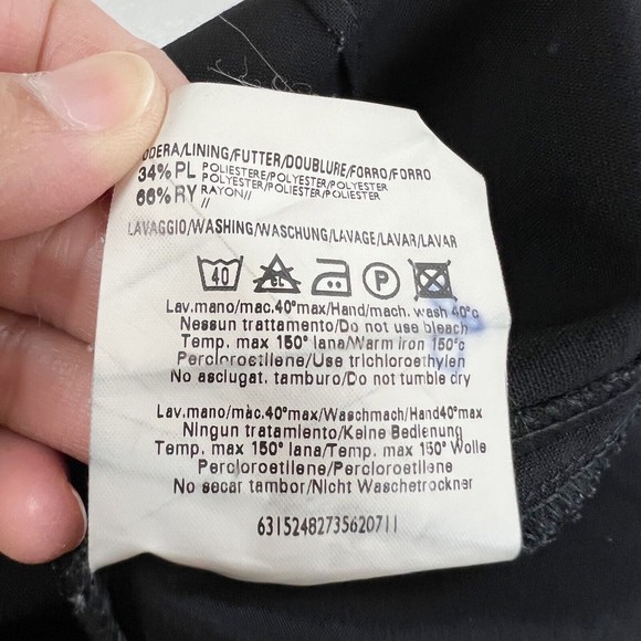 ZANELLA Jenna Sz 4 Wool Lycra Stretch Dress Pants Black MADE IN ITALY - Picture 9 of 13